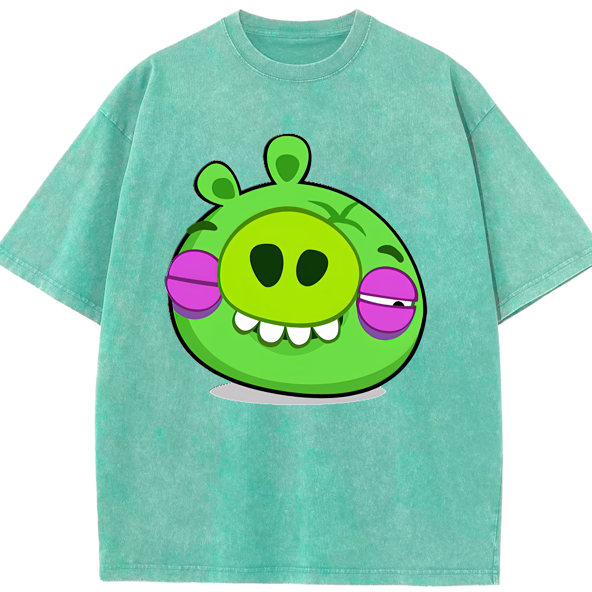 （画像用） Angry Birds アングリーバード 綿100% ヴィンテージ風 半袖Tシャツ（フロントプリント）
